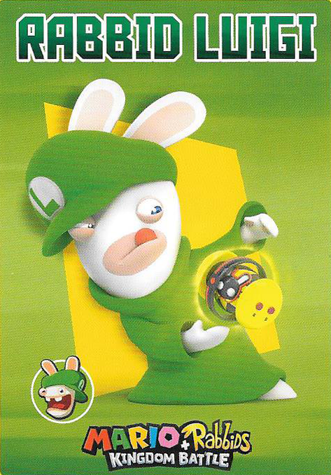 File:MRKB Rabbid Luigi Card Front.png - Super Mario Wiki, the Mario ...