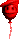 Sprite of a red Extra Life Balloon in Donkey Kong Country 3 for the Game Boy Advance.