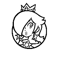 Rosalina Character Icon Stamp from Super Mario 3D World.