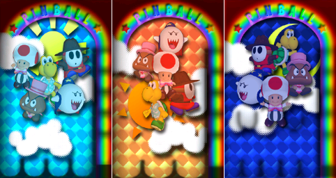 File:Three Pinball Table Level Backgrounds (Day To Night).png