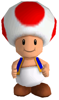Animated Toad from Mario Kart Wii