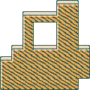 Ground (block) in Super Mario Maker 2 - Super Mario Bros. 3 game style, Ground night theme.