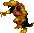Sprite of a yellow Kritter from Donkey Kong Country for Game Boy Advance