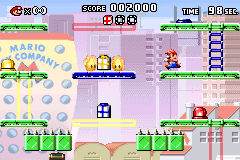 Revenge, the first preloaded level in the unreleased North American e-Reader mode of Mario vs. Donkey Kong.