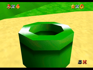 Mario's First 3D Surprise SM64.gif