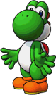 Sprite of Green Yoshi's team image, from Puzzle & Dragons: Super Mario Bros. Edition.
