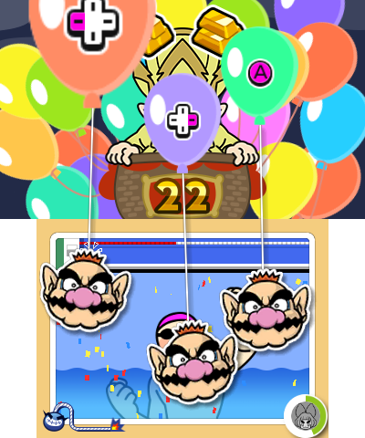 Screenshot of Wario Interrupts from WarioWare Gold