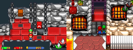 Seventeenth block in Bowser's Castle of the Mario & Luigi: Partners in Time.