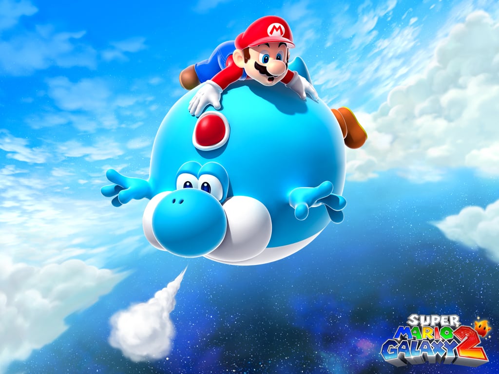 File:SMG2 Wallpaper Blimp Yoshi.jpg - Super Mario Wiki, the Mario ...