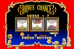 The Bonus Chance game in Super Mario Advance