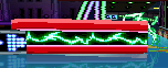 An active Flipper on Waluigi Pinball in Mario Kart DS