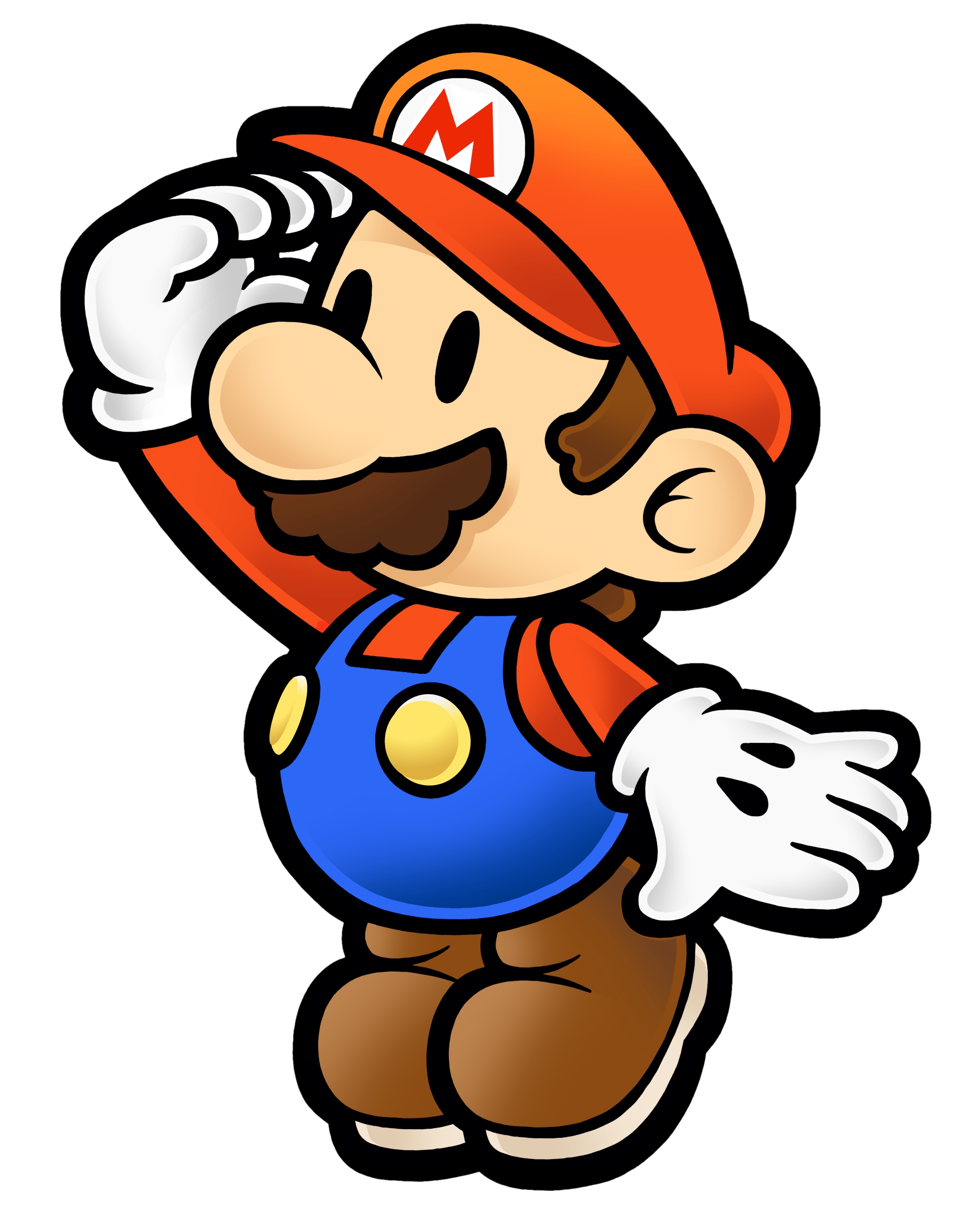 Artwork of Mario from Paper Mario: The Thousand-Year Door.