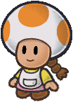 A Toad innkeeper from Paper Mario: The Thousand-Year Door