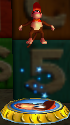 Diddy Kong doing the Simian Spring