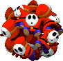 Sprite of the Shy Guy Squad pile from Mario & Luigi: Bowser's Inside Story + Bowser Jr.'s Journey