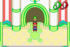 Mario and Luigi outside Beanbean Castle in Mario & Luigi: Superstar Saga