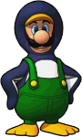 Sprite of Penguin Luigi, from Puzzle & Dragons: Super Mario Bros. Edition.