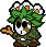 Sprite of a Spy Guy with a slingshot, from Paper Mario.