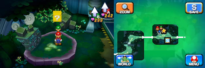 Fourth block in Somnom Woods of Mario & Luigi: Dream Team.