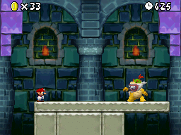 Mario battles Bowser Jr.