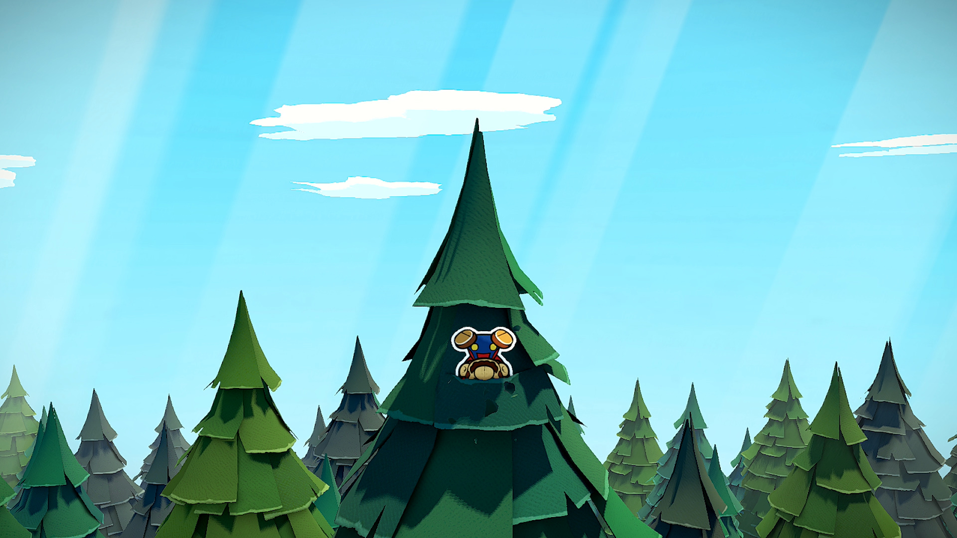 Mario falls into the Whispering Woods