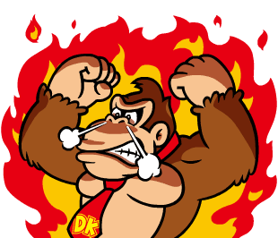 File:Angry DK - Super Mario Sticker.gif