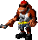 Sprite of Funky Kong from Donkey Kong Country 3 for Game Boy Advance