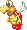 Sprite of a Koopa Paratroopa, from Mario Kart: Super Circuit.