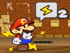 Mario under the effects of the Electrified status in Paper Mario: The Thousand-Year Door.