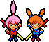 Kat & Ana Sprite from WarioWare: Twisted!