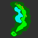 Hole 18 of the Marion Club from the Game Boy Color Mario Golf