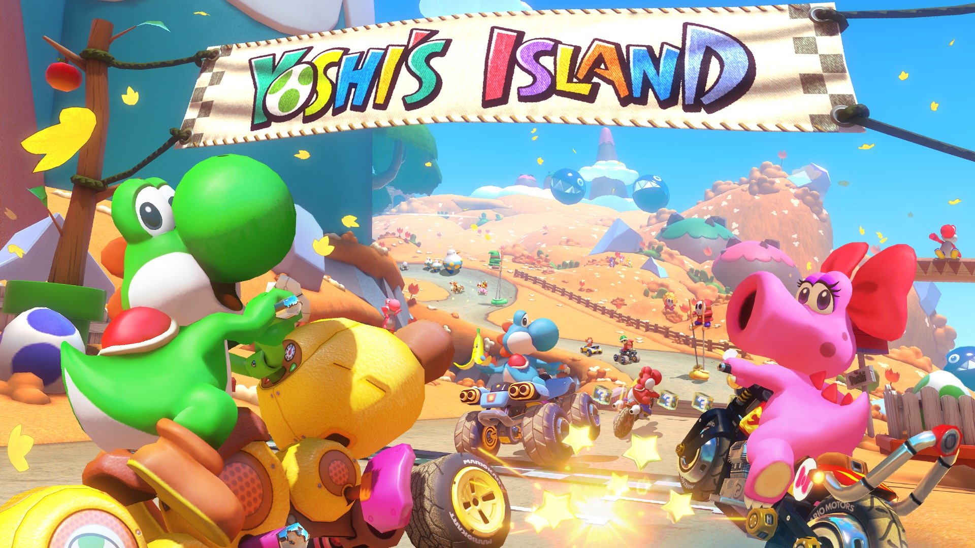 Yoshi's Island in Mario Kart 8 Deluxe