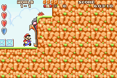 Mario entering a Mask Gate in World 1-1 in Super Mario Advance