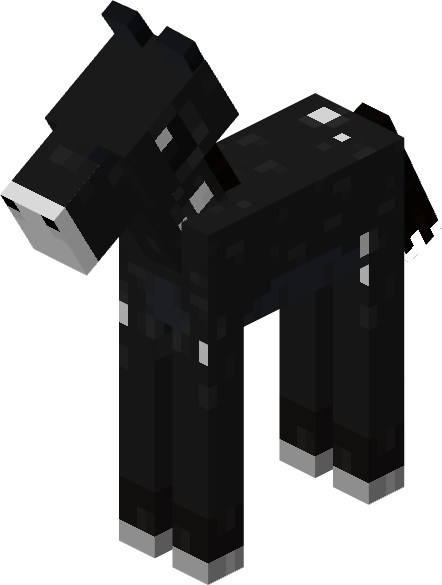 File:Minecraft Mario Mash-Up Horse Black Baby Render.png