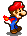 Burned Mario in the game Mario & Luigi: Partners in Time.