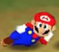 Mario lying on his side