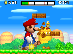 layout of world 1-1 of new super mario bros. wii