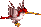 Sprite of a Swoopy from Donkey Kong Country 3'"`UNIQ--nowiki-00000000-QINU`"'s Game Boy Advance remake