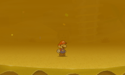 First paperization spot in Damp Oasis of Paper Mario: Sticker Star.