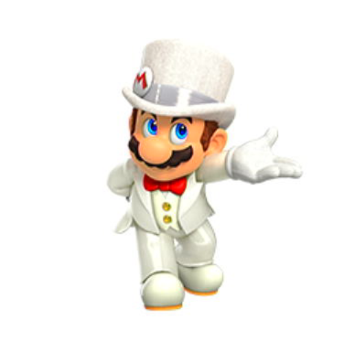 File:NSO SMO July 2022 Week 6 - Character - Wedding-outfit Mario.png