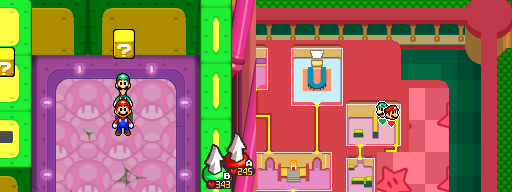 Fifty-ninth block in Peach's Castle of Mario & Luigi: Bowser's Inside Story.