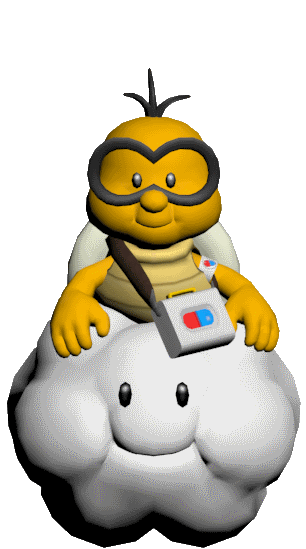 Animated image of Dr. Lakitu from Dr. Mario World