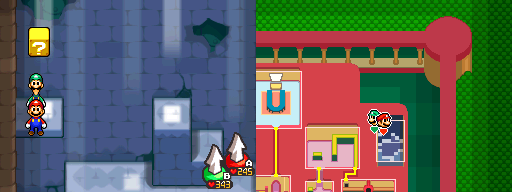 Sixty-second block in Peach's Castle of Mario & Luigi: Bowser's Inside Story.