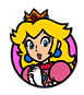 The icon of Princess Peach used in the HUD of Super Mario 3D World.