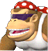 A side view of Funky Kong, from Mario Super Sluggers.