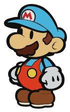 Ice Mario sprite from Paper Mario: Color Splash