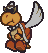 Battle idle animation of a Paratroopa from Paper Mario (discounting the occasional sidling, which is done at random and technically considered a separate animation)