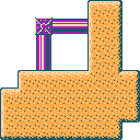 Ground (block) in Super Mario Maker 2 - Super Mario Bros. 3 game style, Desert night theme.
