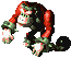 Battle idle animation of a Chained Kong from Super Mario RPG: Legend of the Seven Stars