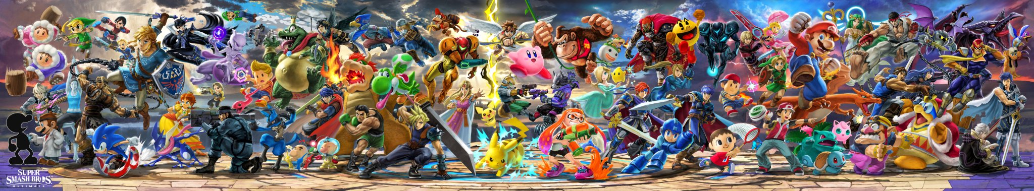 Third version, after Simon, Richter, Chrom, Dark Samus, and King K. Rool were revealed (August 8, 2018)